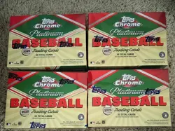 4x 2025 Topps Chrome Platinum Baseball Blaster Box Factory Sealed MLB Value Box - Image 2