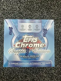 Topps Chrome UCC Uefa Club Competitions Sapphire Edition 2025-26 Sealed Box - Image 1