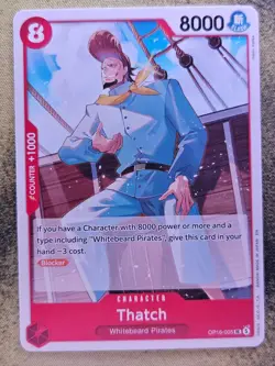Thatch OP16-005 Uncommon The Time of Battle One Piece Near Mint - Image 1