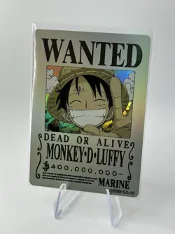 One Piece Kayou CCG Monkey D Luffy Wanted Poster Bounty Foil Card OPC1202-TJL-01 - Image 1