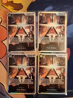 4x Five Elders OP13-082 Playset - One Piece TCG - ENGLISH NM In-Hand - Image 1