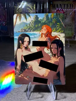One Piece Anime Boa, Nami, & Nico Robin Custom Spicy Waifu Collectible Card - Image 1