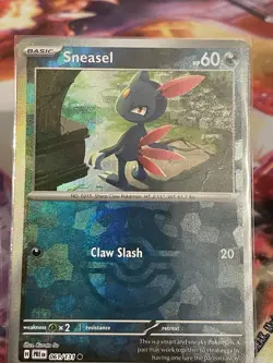 Sneasel Master Ball Pattern 061/131 Prismatic Evolutions Holo Pokemon TCG LP/NM - Image 1