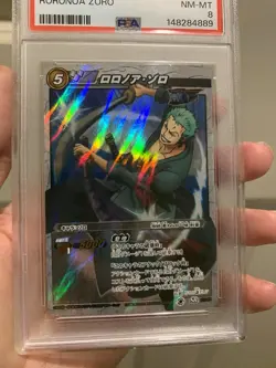 PSA 8 2011 MIRACLE BATTLE CARDDASS ONE PIECE OP09 27 RORONOA ZORO - Image 1