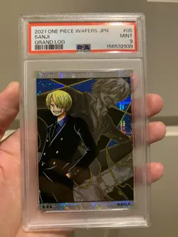 PSA 9 2021 ONE PIECE WAFERS JAPANESE GRAND LOG 05 SANJI - Image 1