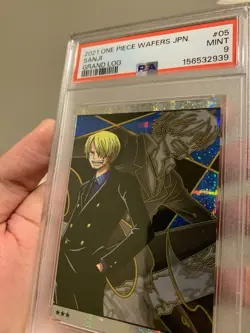 PSA 9 2021 ONE PIECE WAFERS JAPANESE GRAND LOG 05 SANJI - Image 5