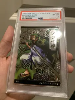 PSA 8 2020 ONE PIECE WAFERS JAPANESE INHERITED WILL 02 RORONOA ZORO - Image 2