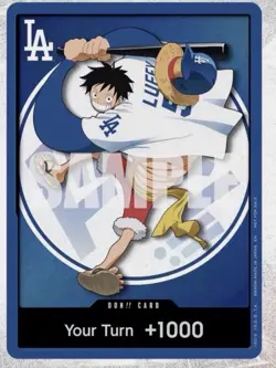 (10) One Piece Dodgers Promo Card Monkey D. Luffy 2026 sealed - Image 2