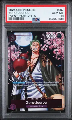 2024 ONE PIECE EVENT PACK VOL.5 #067 ZORO-JUUROU PSA 10 - Image 1