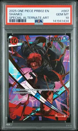 One Piece PRB02 Shanks SP Alt Art OP06-007 SP - PSA 10 Gem Mint - Image 1