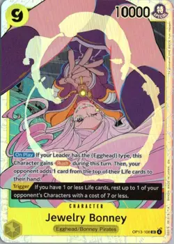 Jewelry Bonney (108) OP13-108 Super Rare Carrying On His Will One Piece Foil NM - Image 1