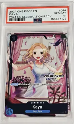 2024 KAYA One Piece OP03-044 CS Celebration Pack EN Foil PSA 10 GEM MINT - Image 2