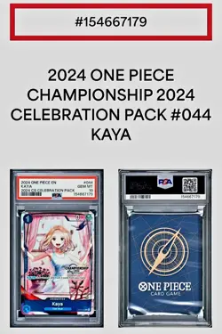 2024 KAYA One Piece OP03-044 CS Celebration Pack EN Foil PSA 10 GEM MINT - Image 4