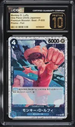 CGC 10 PRISTINE ONE PIECE 2024 Monkey D Luffy P-055 PRB-01 Jpn - Image 1
