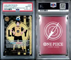 DORTMUND Monkey D. Luffy 2025 BVB One Piece Match Day Promo English #003 PSA 10 - Image 3