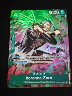 One Piece Card Game - Roronoa Zoro OP13-037 - Treasure Rare - NM/LP - Image 1