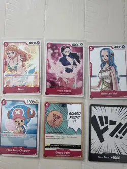 One Piece ST01 Super Pre-Release Promo Lot Nami Robin Vivi Chopper DON!! - Image 1