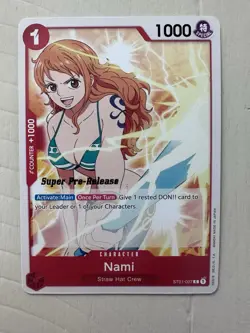 One Piece ST01 Super Pre-Release Promo Lot Nami Robin Vivi Chopper DON!! - Image 2