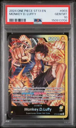 2024 One Piece English MONKEY D. LUFFY The Three Brothers ST13-003 - PSA 10 - Image 1