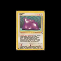 ▸ Pokemon | 1999 | Ditto | Fossil Unlimited Regular | 18/62 | Damaged - Image 1