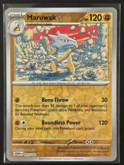 Marowak 105/165 151 Pokemon Reverse Holo NM - Image 1