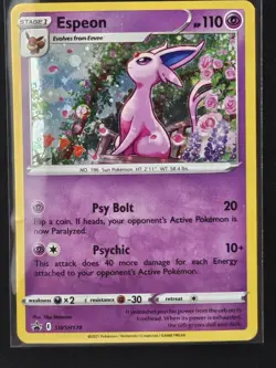 Espeon SWSH174 SWSD Sword & Shield Promo Pokemon Promo Holo MP - Image 1