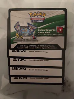 4x Pokemon TCG Code Cards - Vivid Voltage [Online Delivery] Pokemon Trainer Card - Image 1