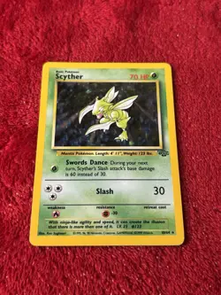 Scyther 10/64 Jungle Holo Wotc Pokemon Card 1999 Played - Image 1