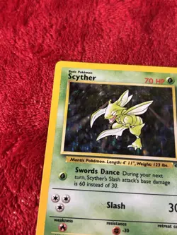 Scyther 10/64 Jungle Holo Wotc Pokemon Card 1999 Played - Image 3
