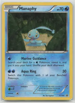 Manaphy XY190 Holo Promo XY Promo Pokemon Damaged - Image 1