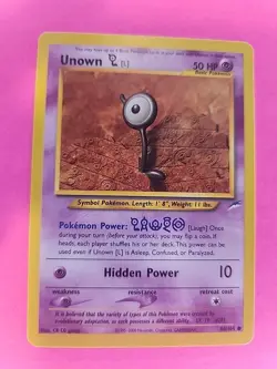 Unown L Neo Destiny Pokemon Card WOTC NM - Image 1