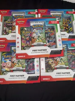 Pokemon TCG First Partner Illustration Collection Series 2 Sealed 5 Box Lot - Image 1