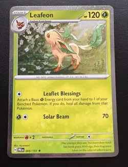 Leafeon 005/131 Cosmos Holo Promo Prismatic Evolutions Costco Tin Pokemon TCG NM - Image 1