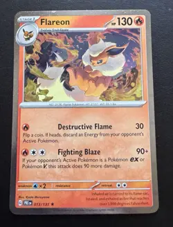 Flareon 013/131 Cosmo Holo Promos Prismatic Evolutions Costco Tin Pokemon TCG NM - Image 1