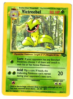 Pokemon TCG Victreebel 30/64 Rare Jungle Unlimited LP/MP - Image 1