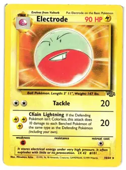 Pokemon TCG Electrode 18/64 Jungle Non-Holo Unlimited Regular Rare LP/MP - Image 1