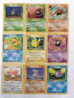 Vintage Pokemon Lot Of 9 WOTC Base Set Jungle Fossil Lot Unlimited MP-LP - Image 1