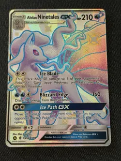 Pokemon Hidden Fates Alolan Ninetails GX SV53/SV94 Shiny Vault Full Art NM - Image 1