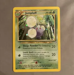 Pokemon TCG Jumpluff Neo Genesis Holo Card 7/111 (cool Swirl) Unlimited Rare, LP - Image 1