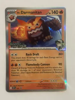 N's Darmanitan 181 [STAFF] Promo - Pokemon TCG Pre Release Journey Together - Image 1