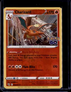 Charizard 010/078 Holo Rare Pokemon GO Pokemon Reverse Holo Near Mint - Image 1