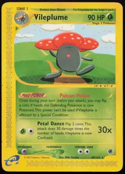 Vileplume 69/165 HP Expedition Base Set Rare Pokemon - Image 1
