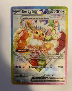 Pokemon Eevee ex 174 Scarlet & Violet Promo Holo English Basic HP200 Card - Image 1