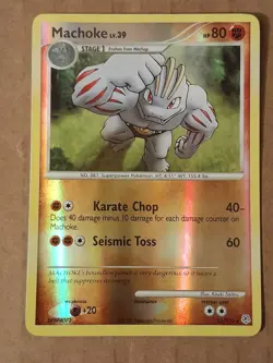 Pokemon Machoke 53/130 Diamond & Pearl Reverse Holo LP See Pictures - Image 1