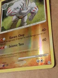 Pokemon Machoke 53/130 Diamond & Pearl Reverse Holo LP See Pictures - Image 2