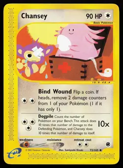 Chansey 72/165 Uncommon Expedition Base Set Pokemon Card - Image 1