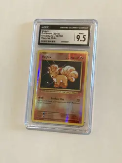 Pokemon 2016 XY Evolutions 14/108 VULPIX Reverse Holo Foil CGC 9.5 NM - Image 1