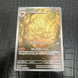 Pokemon TCG Ninetales 199/197 SV03 Obsidian Flames Illustration Rare Holo - Image 1