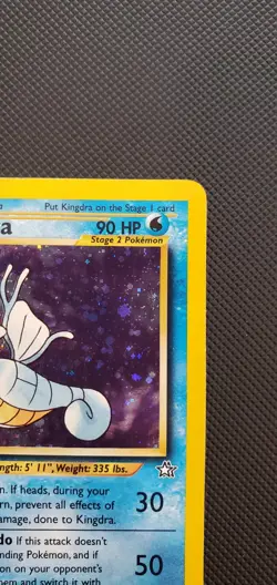 Kingdra 2000 Pokemon TCG #8/111 Neo Genesis WOTC Rare Cosmos Holo VLP 8/111 - Image 3