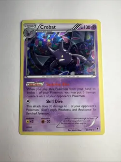 Crobat Cosmos Holo Rare 33/119 XY Phantom Forces Pokemon TCG - Image 1